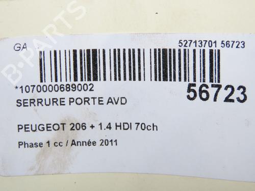 front-right-lock-peugeot-206-2l_-2m_-2009-2010-2011-2012-2013-32253907 main image