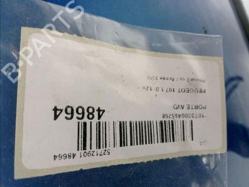 Right front door PEUGEOT 107 (PM_, PN_) 1.0 | BP16648165C3