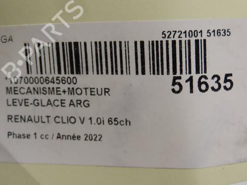 Rudehejsemekanisme venstre bagtil RENAULT CLIO V (B7_) 1.0 SCe 65 (B7MG) | BP29441789C24 