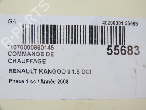 Climate control RENAULT KANGOO Express (FW0/1_) 1.5 dCi 70 (FW0A, KW0V) | BP31120476I5 