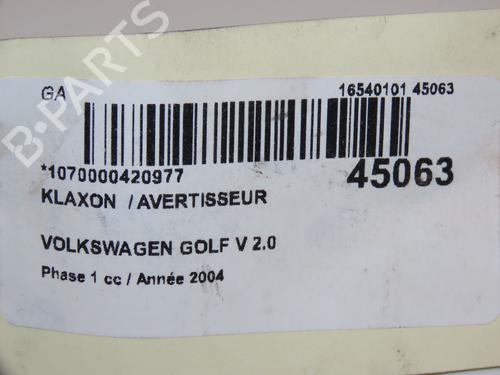 Used Horn Horn VW GOLF V (1K1) 2.0 TDI 16V (140 hp) 19133099 19133099