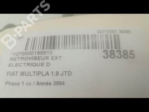 Right mirror FIAT MULTIPLA (186_) 1.9 JTD 115 | BP9603560C27 