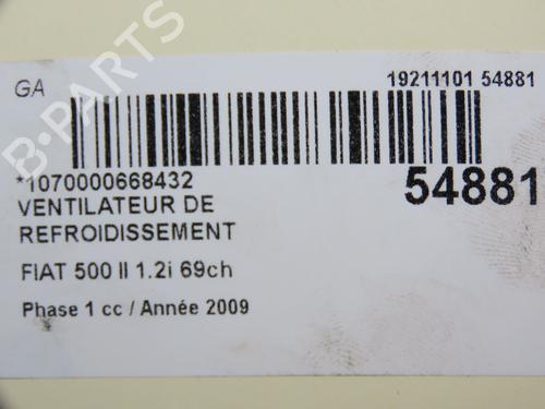 Used Radiator fan FIAT 500 (312_) 1.2 (312AXA1A) (69 hp) 30867325