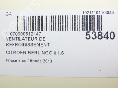 Radiator fan CITROËN BERLINGO Box Body/MPV (B9) 1.6 HDi 90 | BP28829210M35 