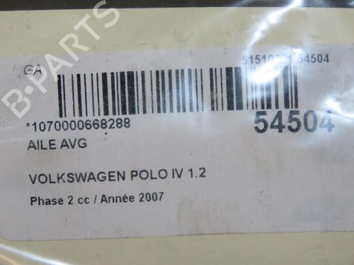 Used Left front fenders Left front fenders VW POLO IV (9N_, 9A_) 1.2 (54 hp) 36396029 36396029