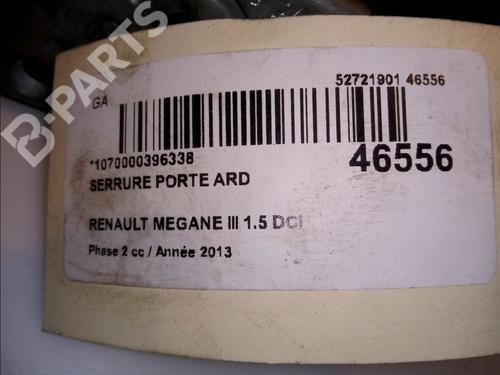 Rear right lock RENAULT MEGANE III Hatchback (BZ0/1_, B3_) 1.5 dCi (BZ09, BZ0D, BZ1W, BZ29, BZ14) | BP11361266C99 