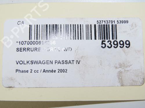 Serrure avant droite VW PASSAT B5.5 (3B3) 1.9 TDI (130 hp) 31912161