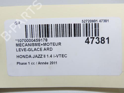 Used Rear right window mechanism Rear right window mechanism HONDA JAZZ III (GE_, GG_, GP_, ZA_) 1.3 i (GE6, GG3, GG6) (100 hp) 33222767 33222767