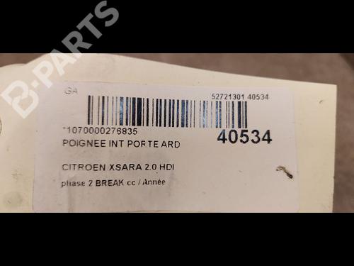 Højre bagtil invendig håndtag CITROËN XSARA Break (N2) 2.0 HDI 90 | BP9613634I16 
