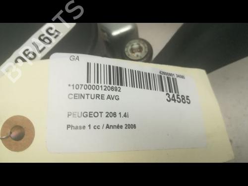 Used Front left belt tensioner PEUGEOT 206 Hatchback (2A/C) 1.4 i (75 hp) 9598281