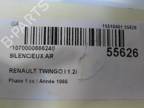 Used Exhaust system RENAULT TWINGO I (C06_) 1.2 (C066, C068) (58 hp) 29551179