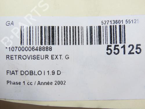 Left mirror FIAT DOBLO MPV (119_, 223_) 1.9 D (223AXB1A) | BP28968766C26 