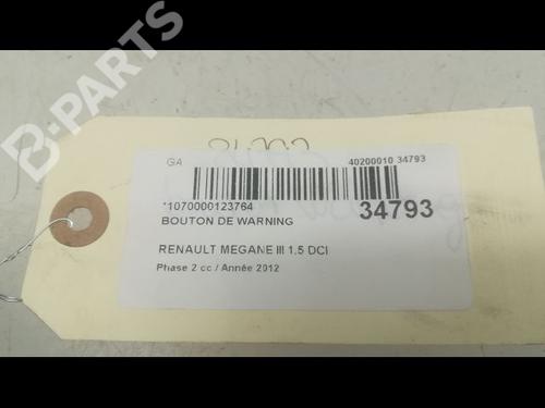 Warning switch RENAULT MEGANE III Hatchback (BZ0/1_, B3_) 1.5 dCi (BZ09, BZ0D, BZ1W, BZ29, BZ14) | BP9598645I22 