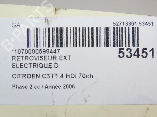 Right mirror CITROËN C3 I (FC_, FN_) 1.4 HDi | BP28968653C27 