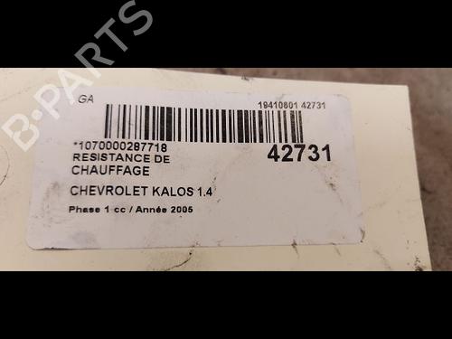 Used Heater resistor CHEVROLET AVEO / KALOS Hatchback (T200) 1.4 (83 hp) 11677418