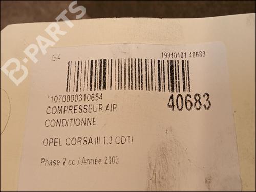 AC compressor OPEL CORSA C (X01) 1.3 CDTI (F08, F68) | BP9617527M34 