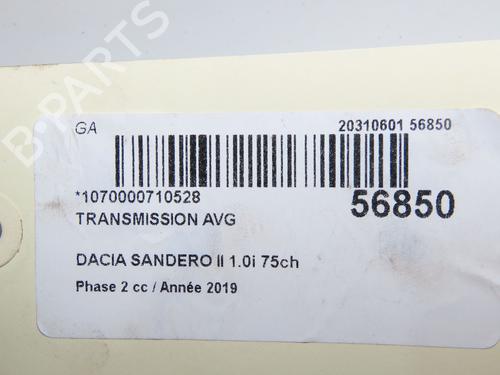 Used Left front driveshaft Left front driveshaft DACIA SANDERO II 1.0 SCe 75 (B8JC, B8JD, B8NC) (73 hp) 32377325 32377325