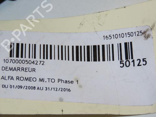 Used Starter ALFA ROMEO MITO (955_) 1.3 MultiJet (955AXT1A) (84 hp) 18058458