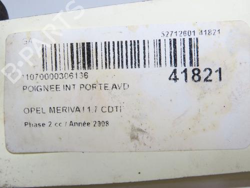 Used Front right interior door handle Front right interior door handle 9617087 9617087