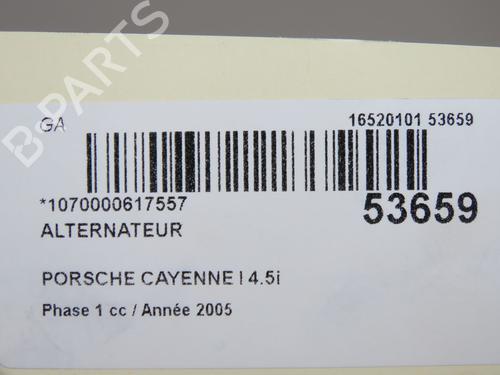 Dynamo Dynamo PORSCHE CAYENNE (9PA) S 4.5 (340 hp) 37479598 37479598