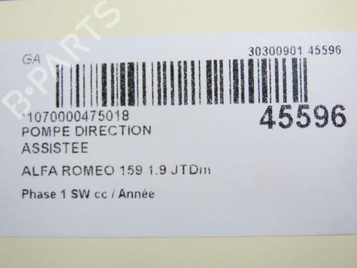 Used Steering pump ALFA ROMEO 159 Sportwagon (939_) 1.9 JTDM 8V (939BXE1B) (120 hp) 30404019