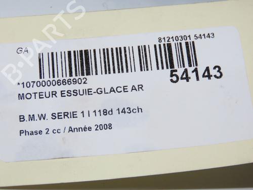 Used Rear wiper motor BMW 1 (E87) 118 d (143 hp) 32354808