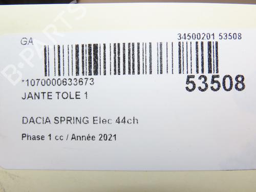 Rim DACIA SPRING EV (B6M1) | BP28830155C45 