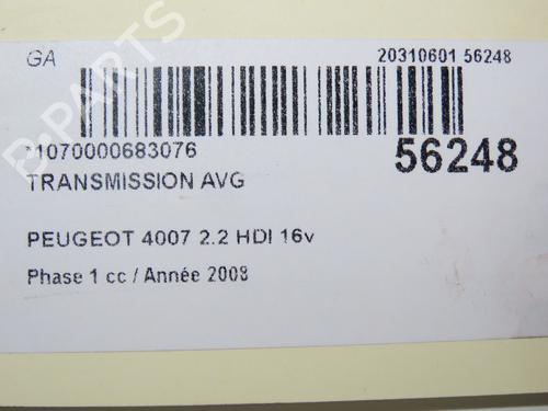 Used Left front driveshaft PEUGEOT 4007 (VU_, VV_) 2.2 HDi (156 hp) 30522313