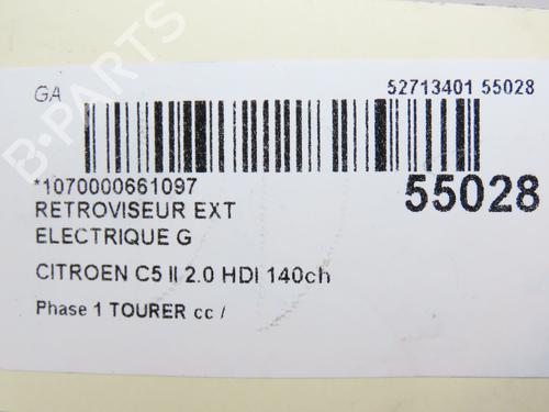 Lusterko boczne lewe CITROËN C5 III Break (RW_) 2.0 HDi 140 | BP29551204C26