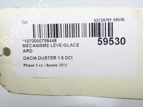 Used Rear right window mechanism Rear right window mechanism DACIA DUSTER (HS_) 1.5 dCi (HSMC) (107 hp) 36427245 36427245