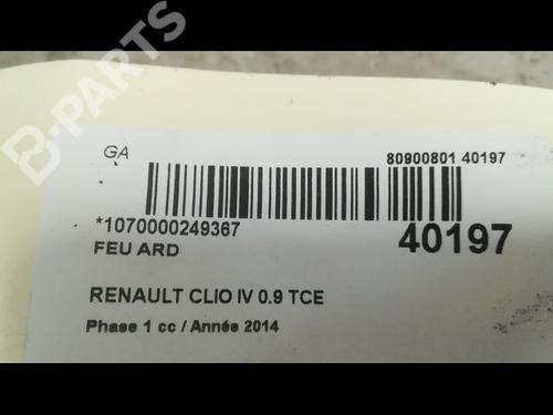 Right taillight RENAULT CLIO IV (BH_) 0.9 TCe 90 (BHNF, BHMA, BHMH, BHJK, BHJR) | BP9609611C35 