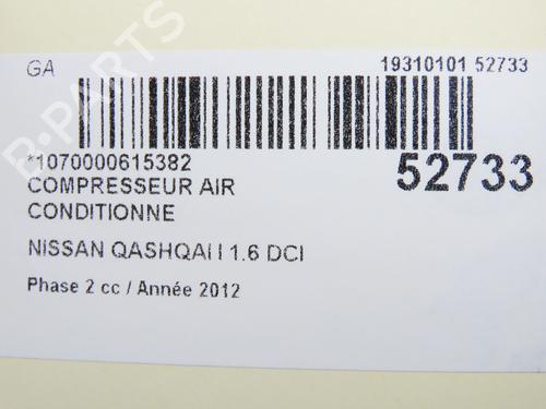 AC compressor NISSAN QASHQAI I (J10, NJ10) 1.6 dCi | BP31120115M34 