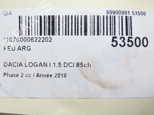 Used Left taillight DACIA LOGAN MCV (KS_) 1.5 dCi (KS0W) (86 hp) 28832811