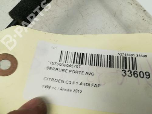 Front left lock CITROËN C3 II (SC_) 1.4 HDi 70 (SC8HZC, SC8HR0, SC8HP4) | BP9593658C98 