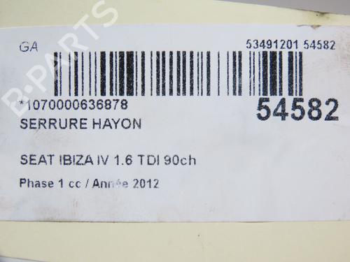 Used Tailgate lock SEAT IBIZA IV (6J5, 6P1) 1.6 TDI (90 hp) 28832251