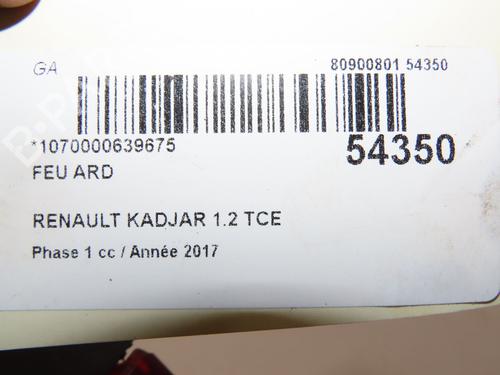 Used Right taillight RENAULT KADJAR (HA_, HL_) 1.2 TCe 130 (HLMR) (130 hp) 29017211
