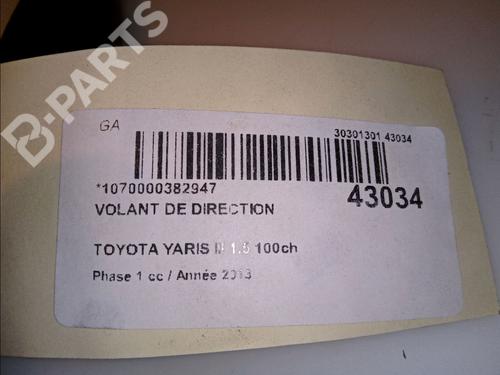Steering wheel TOYOTA YARIS (_P13_) 1.5 Hybrid (NHP130_, NHP130) | BP11114518C49 