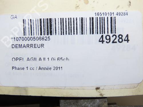 Used Starter Starter OPEL AGILA B (H08) 1.0 (F68) (65 hp) 17315599 17315599