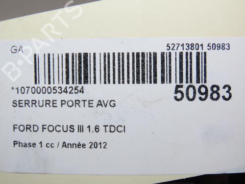 Front left lock FORD FOCUS III 1.6 TDCi | BP19061236C98 