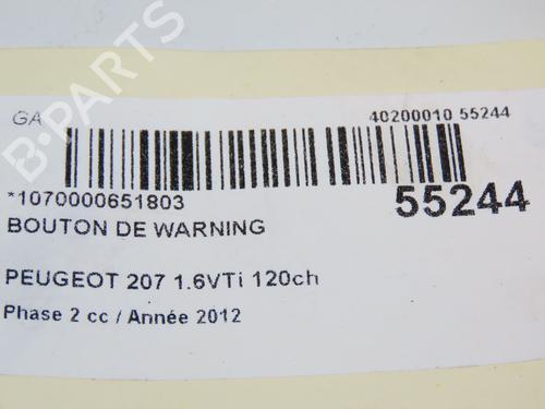 Used Warning switch PEUGEOT 207 (WA_, WC_) 1.6 16V VTi (120 hp) 28967806
