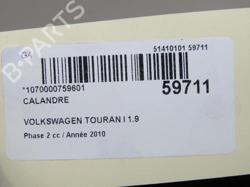 Rejilla Rejilla VW TOURAN (1T1, 1T2) 1.9 TDI (105 hp) 37226010 37226010