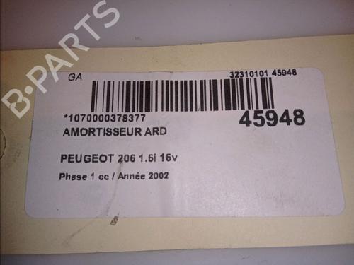 Right rear shock absorber PEUGEOT 206 Hatchback (2A/C) 1.6 16V | BP14950752M19