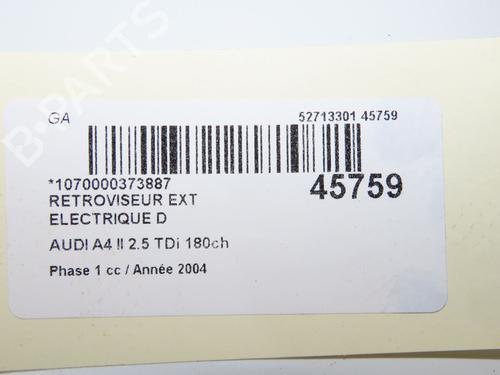 right-mirror-audi-a4-b6-8e2-2000-2001-2002-2003-2004-2005-23176126 main image