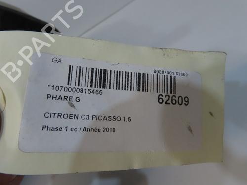 Left headlight CITROËN C3 Picasso (SH_) 1.6 HDi | BP39624992C28 - Image 5