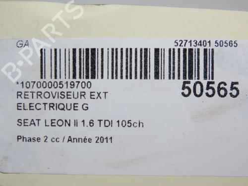 Left mirror SEAT LEON (1P1) 1.6 TDI | BP28831426C26 