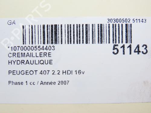 Steering rack PEUGEOT 407 (6D_) 2.2 HDi 170 (6D4HTH) | BP24361035M22