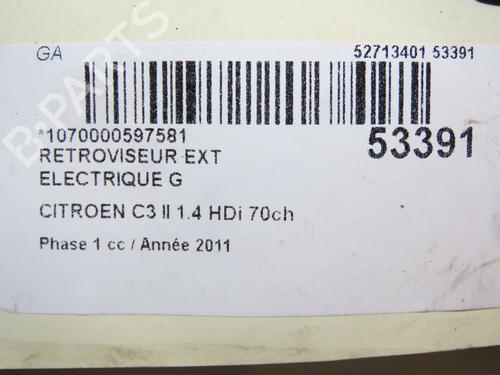 Left mirror CITROËN C3 II (SC_) 1.4 HDi 70 (SC8HZC, SC8HR0, SC8HP4) | BP28831470C26 
