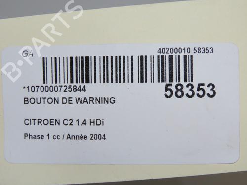 Warning switch CITROËN C2 (JM_) 1.4 HDi | BP33417742I22 - Image 5