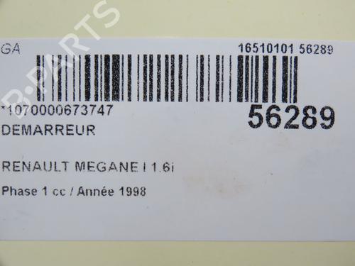 Used Starter RENAULT MEGANE I Coach (DA0/1_) 1.6 e (DA0F) (90 hp) 31155075