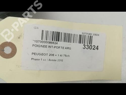 Rear left interior door handle PEUGEOT 206+ (2L_, 2M_) 1.4 i (2LKFWA, 2MKFWA) | BP9596542I15 
